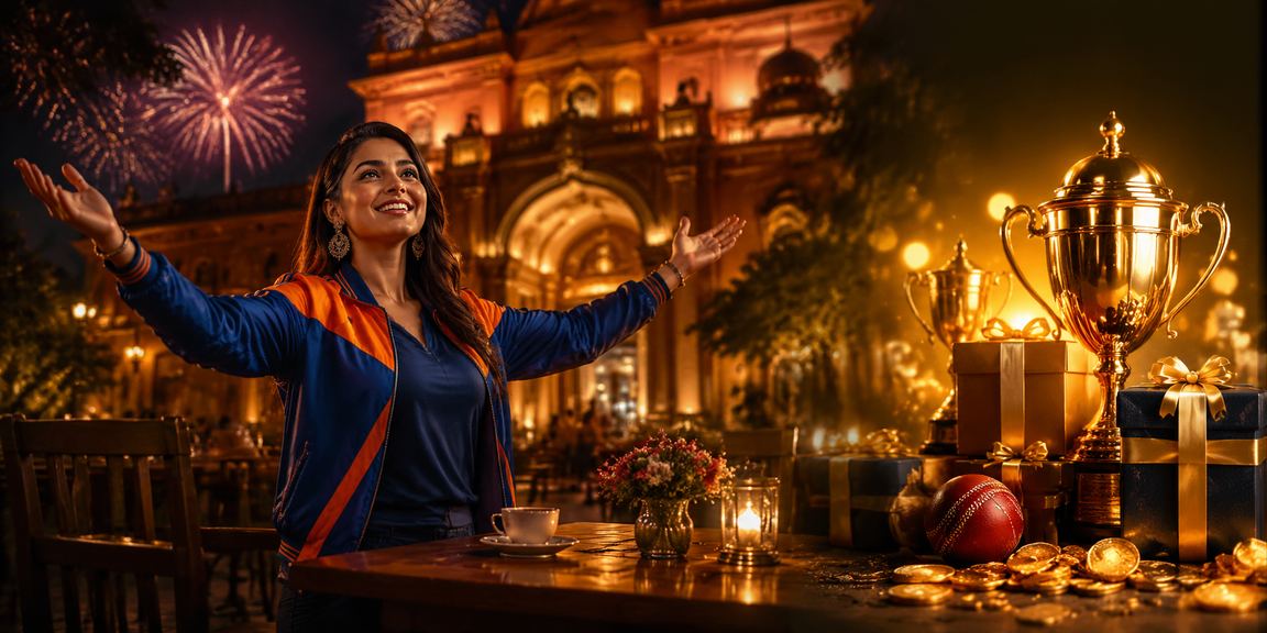 Cricket match action with fans cheering for IPL betting in India